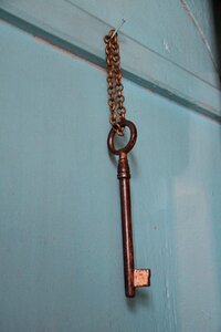 Key the key on the door key chain photo