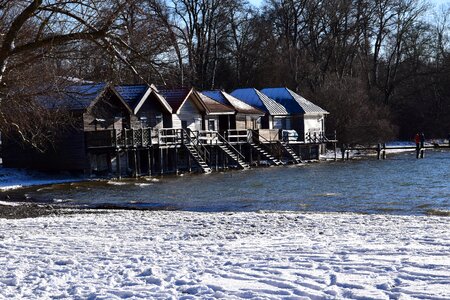 Wintry lake cold photo