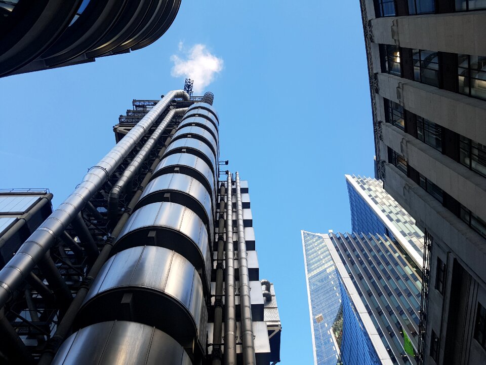 Skyscraper blue sky