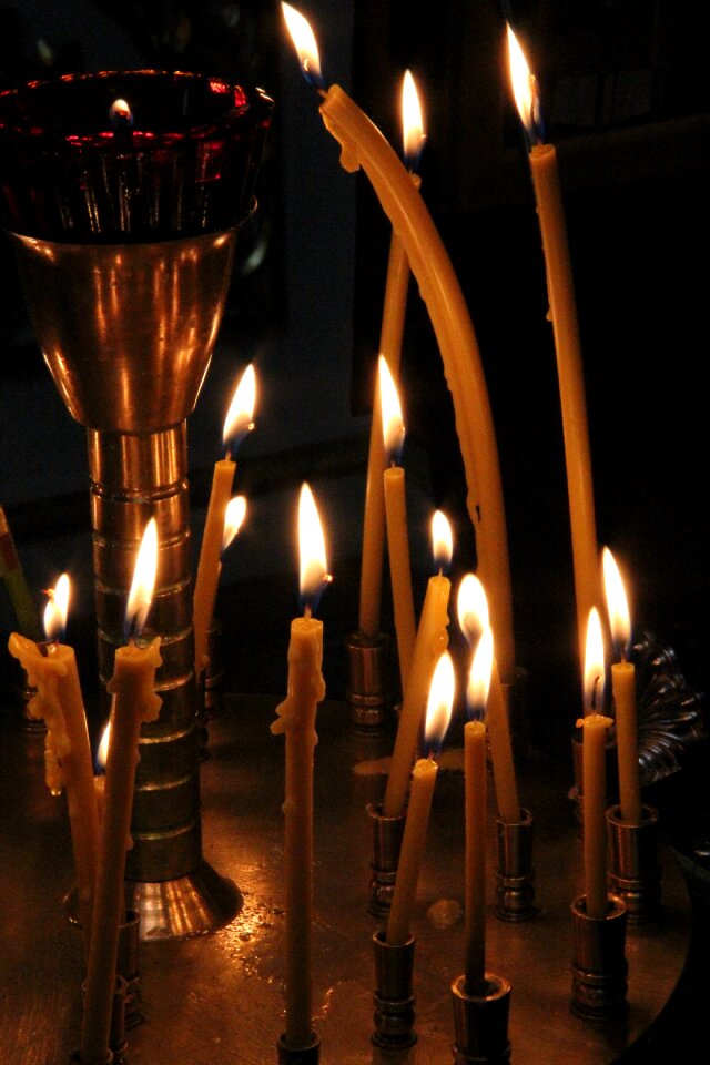 Candlestick burning candles candle