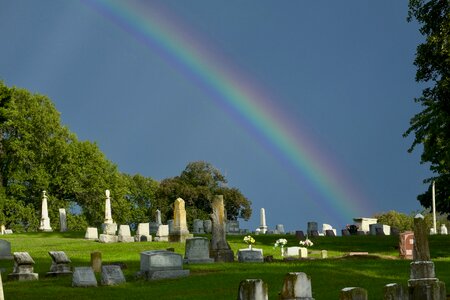 Outside tombstone graves