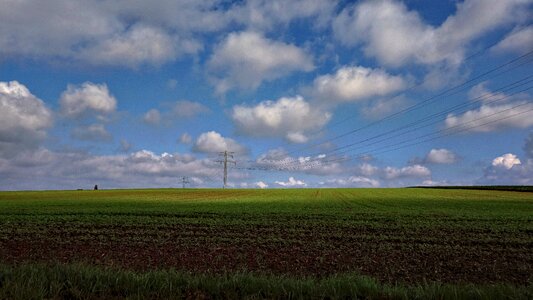 Clouds rural panorama photo