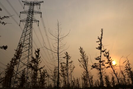 Dusky sunset tranquil photo