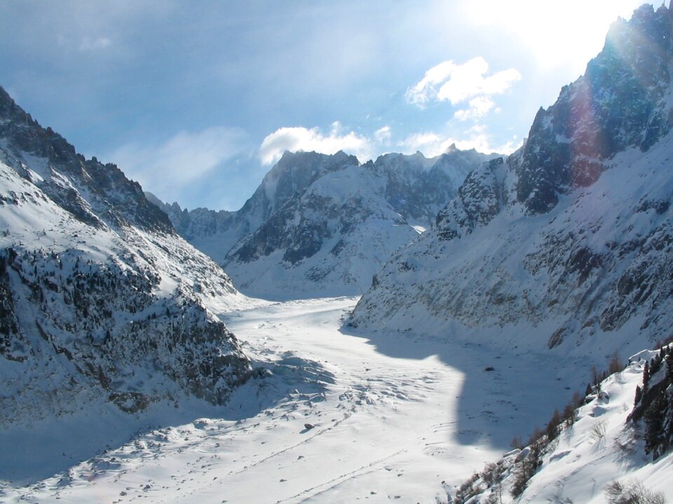 Snow winter rocks photo