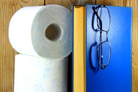 Wall toilet book photo