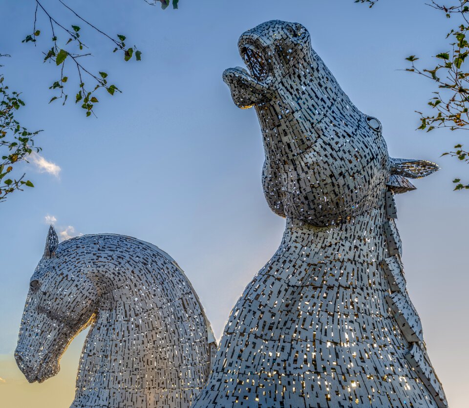 Scotland falkirk horse-head-sculptures