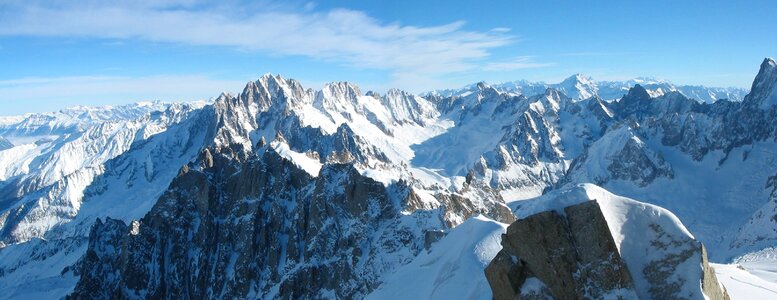 Snow winter rocks photo