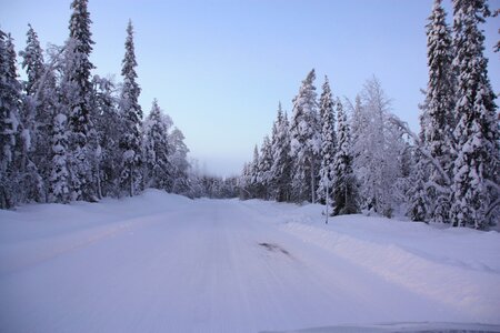 Road snow lapland photo