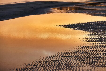 Sunrise dusk beach photo