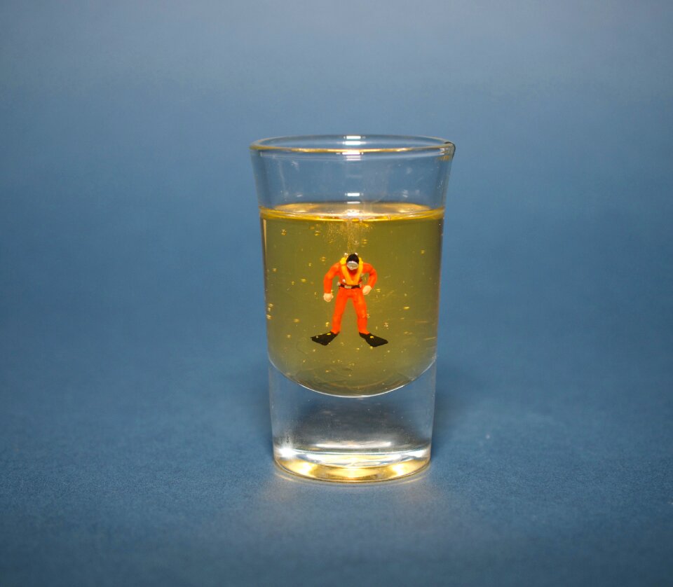 Drink liquid brandy