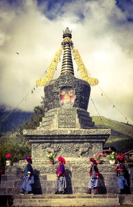 Tower in yunnan province prayer photo