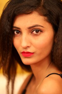 Indian model girl lips brown lips photo