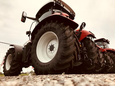 Farm tractors working machine photo