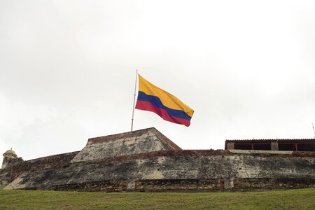 Colombia flag strong photo