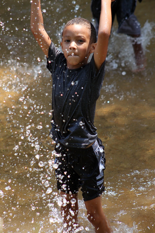 Playing water summer
