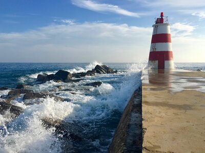 Lighthouse pier rocks