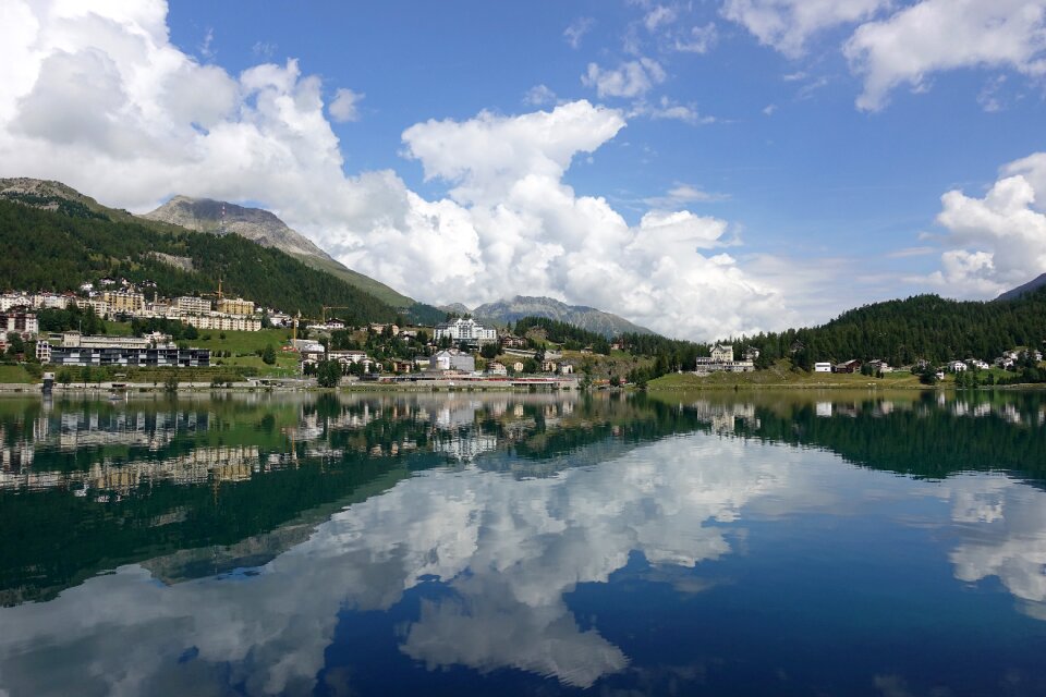 St moritz lake sky