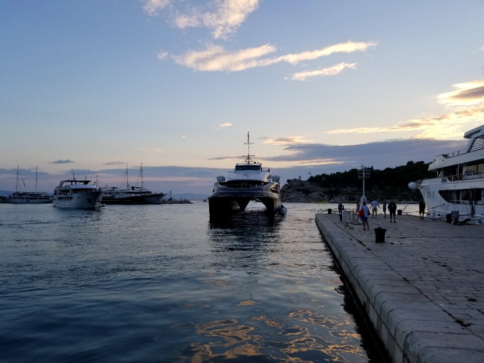 Sunset water sea