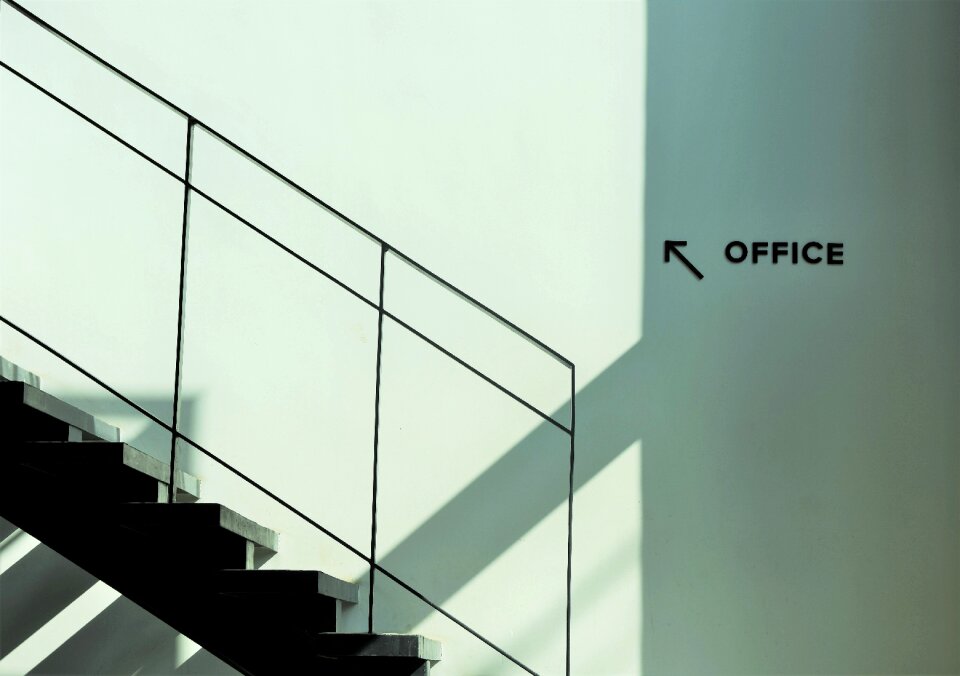 Office stairs frigid wind
