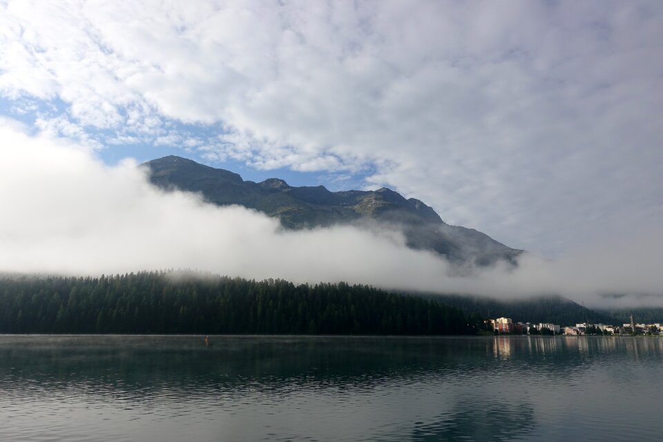 St moritz lake fog