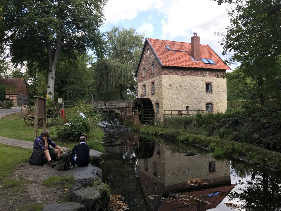 Mill wheel building landscape