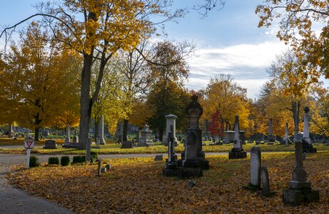 Burial funeral headstone