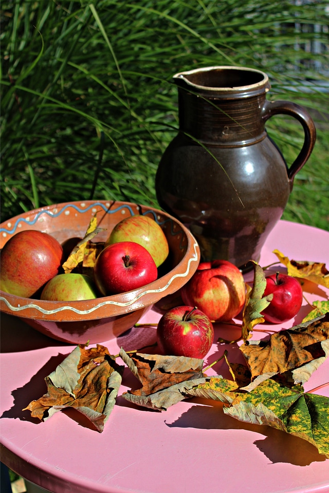 Harvest nature table decorations