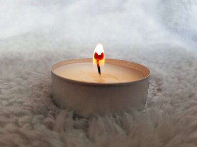 Candlelight burn heat photo