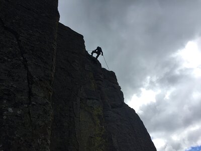 Rappel climbing rock climbing photo