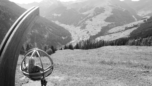 Mountains swing panorama