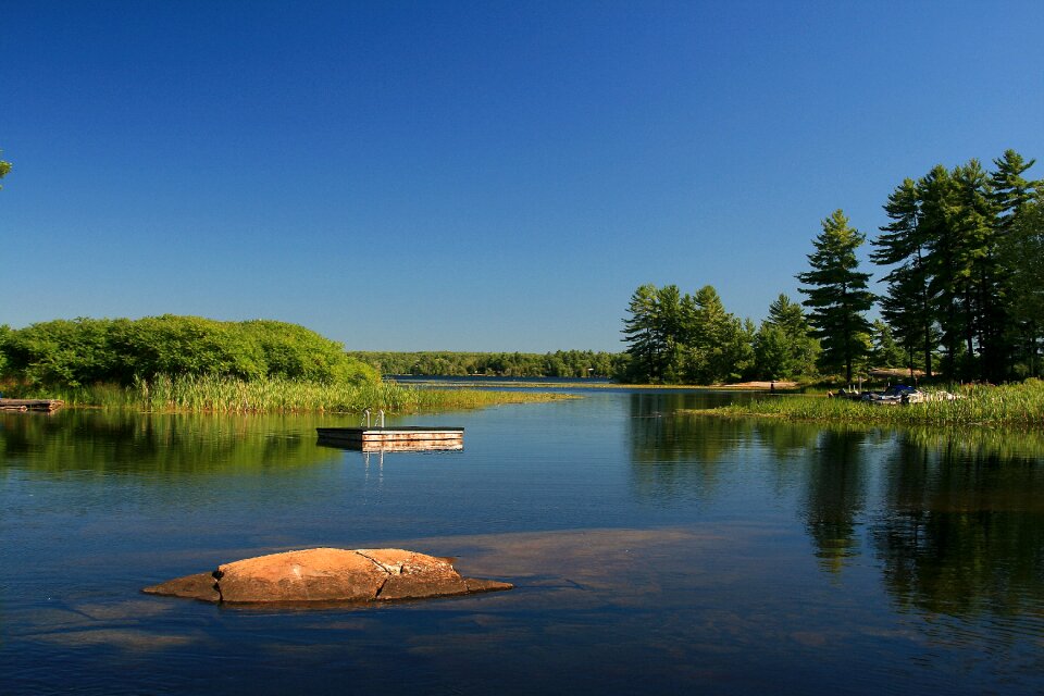 Rock sky marsh photo