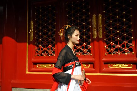 Woman china dress