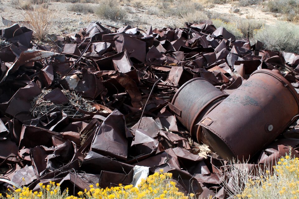 Scrap abandoned rusted
