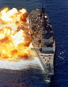 Firing guns flames