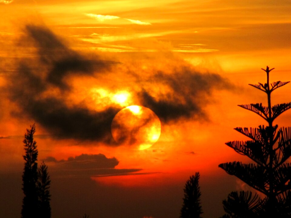 Cloudy silhouettes photo