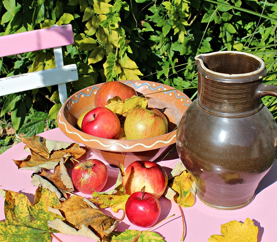 Table decorations fruit autumn