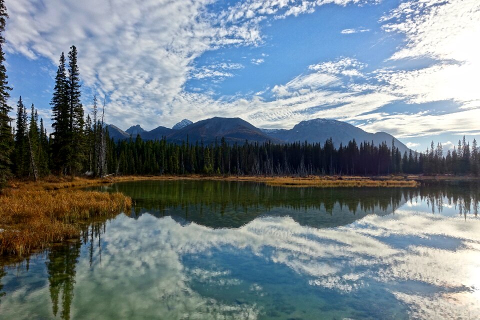 Calm water clouds