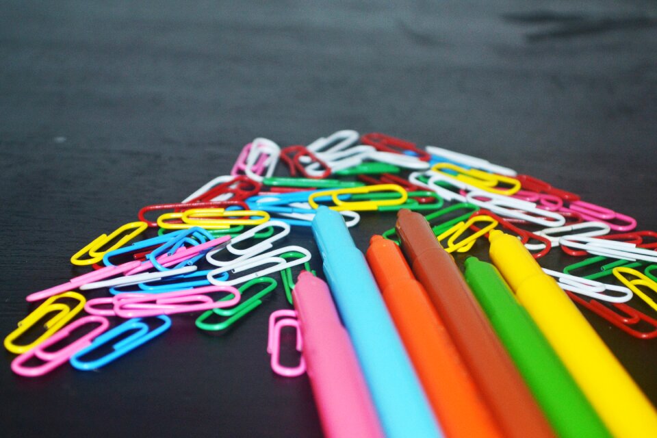 Colorful pencil wood