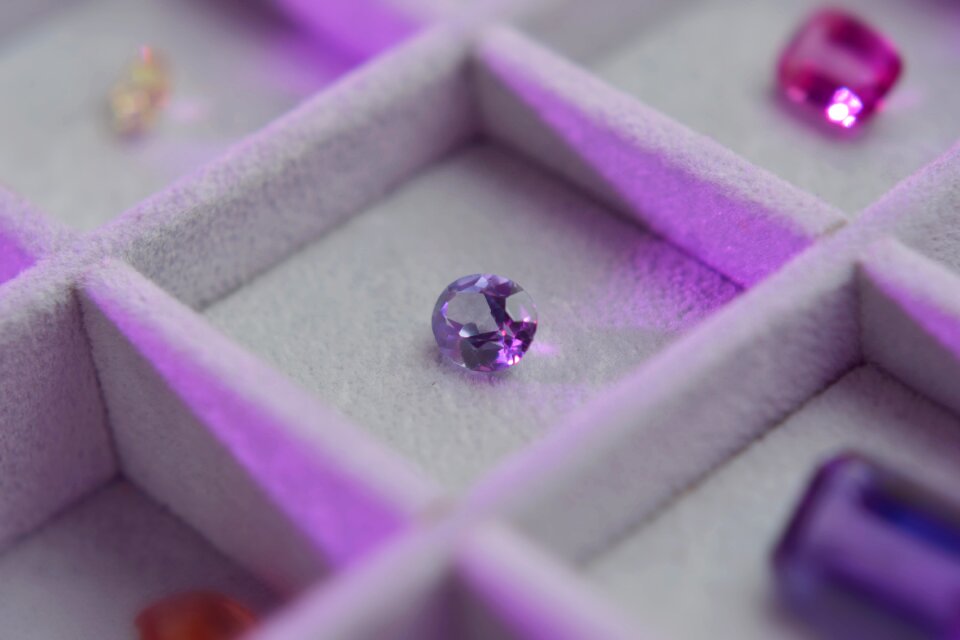 Stone mineral purple