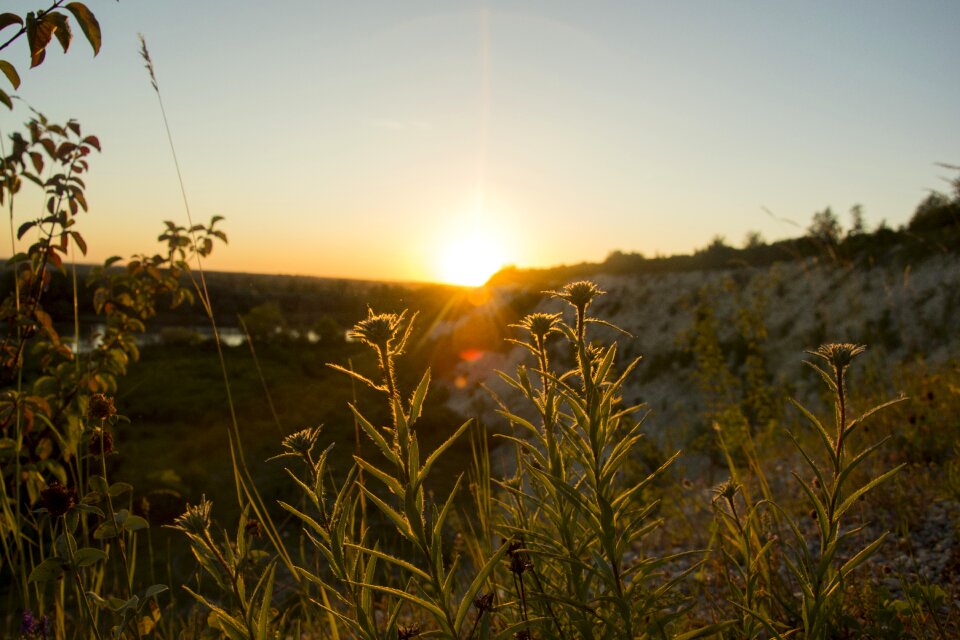 Landscape nature in the evening