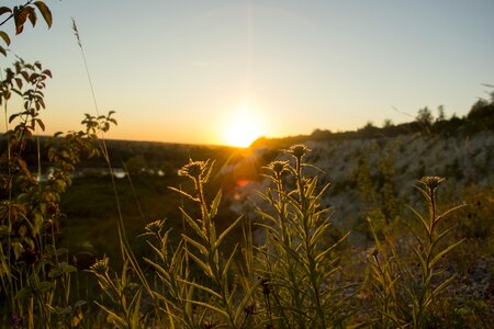 Landscape nature in the evening photo