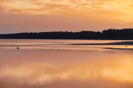 Water sunset mood photo