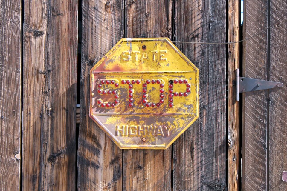 Retro road sign