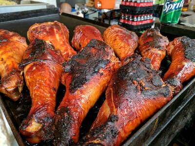 Food truck drumstick meat photo