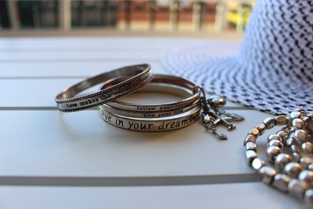 Sayings minimalist blue jewelry