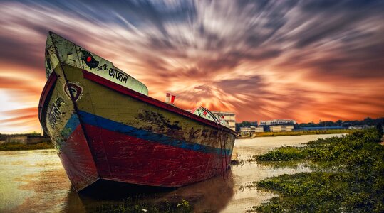 Nature river boat