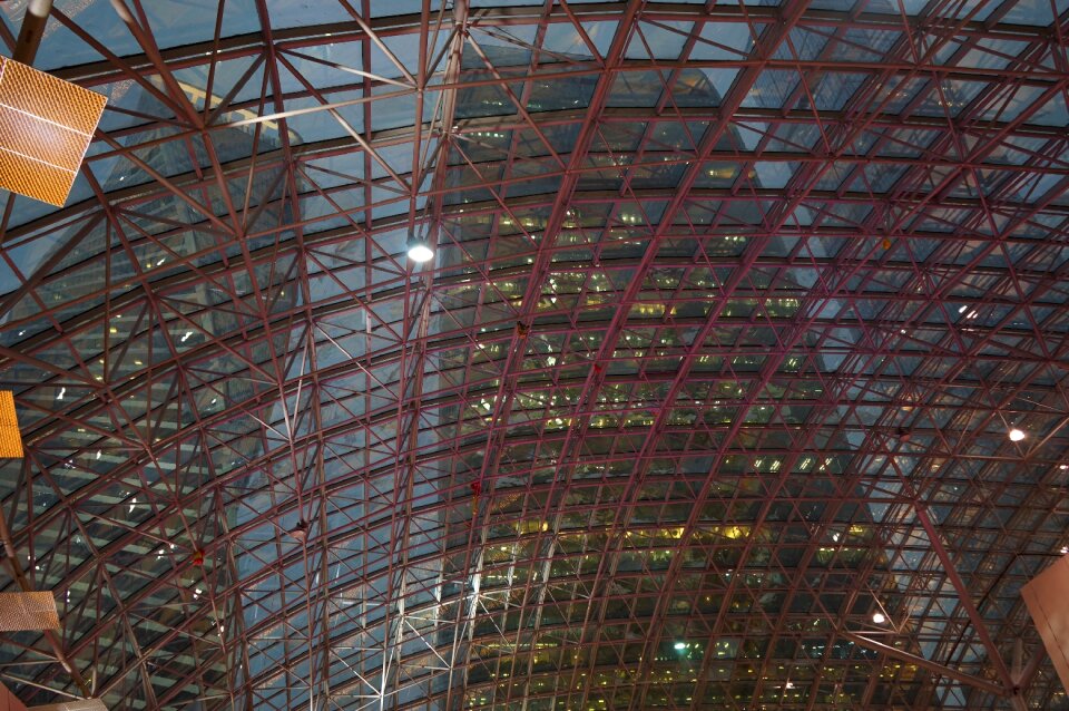 Glass skyscraper building