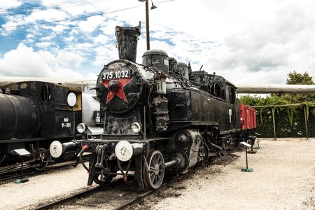 Metal museum steam engine