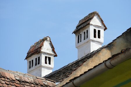 Chimney roof brick photo