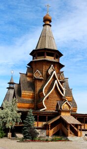Wooden house architecture the izmailovo kremlin